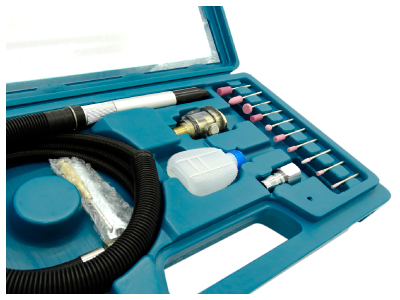 air die grinder, air grinder, air micro angle grinder, micro air die grinder kit, tool kit